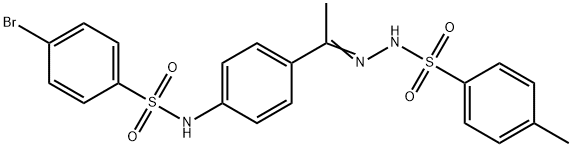 N-[(E)-1-[4-[(4-bromophenyl)sulfonylamino]phenyl]ethylideneamino]-4-methylbenzenesulfonamide 结构式