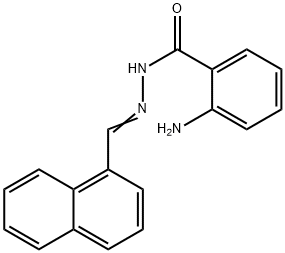 2-amino-N-[(E)-naphthalen-1-ylmethylideneamino]benzamide 结构式