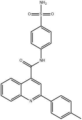 2-(4-methylphenyl)-N-(4-sulfamoylphenyl)quinoline-4-carboxamide 结构式