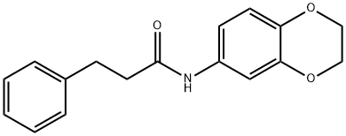 N-(2,3-dihydro-1,4-benzodioxin-6-yl)-3-phenylpropanamide 结构式