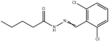 N-[(E)-(2,6-dichlorophenyl)methylideneamino]pentanamide 结构式