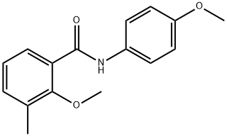 2-methoxy-N-(4-methoxyphenyl)-3-methylbenzamide 结构式