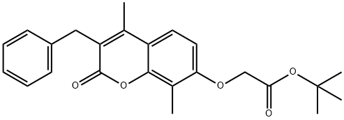 tert-butyl 2-(3-benzyl-4,8-dimethyl-2-oxochromen-7-yl)oxyacetate 结构式