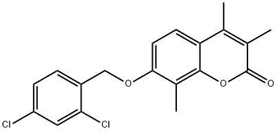 7-[(2,4-dichlorophenyl)methoxy]-3,4,8-trimethylchromen-2-one 结构式