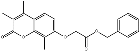 benzyl 2-(3,4,8-trimethyl-2-oxochromen-7-yl)oxyacetate 结构式