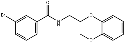 3-bromo-N-[2-(2-methoxyphenoxy)ethyl]benzamide 结构式