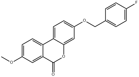 3-[(4-fluorophenyl)methoxy]-8-methoxybenzo[c]chromen-6-one 结构式