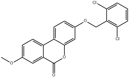 3-[(2,6-dichlorophenyl)methoxy]-8-methoxybenzo[c]chromen-6-one 结构式