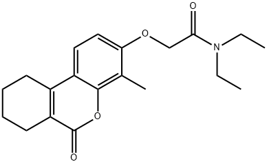 N,N-diethyl-2-[(4-methyl-6-oxo-7,8,9,10-tetrahydrobenzo[c]chromen-3-yl)oxy]acetamide 结构式