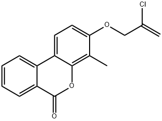 3-(2-chloroprop-2-enoxy)-4-methylbenzo[c]chromen-6-one 结构式