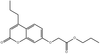 propyl 2-(2-oxo-4-propylchromen-7-yl)oxyacetate 结构式