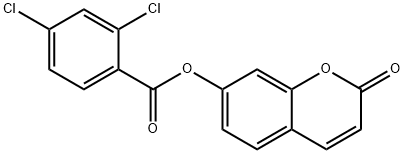 (2-oxochromen-7-yl) 2,4-dichlorobenzoate 结构式