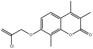 7-(2-chloroprop-2-enoxy)-3,4,8-trimethylchromen-2-one 结构式