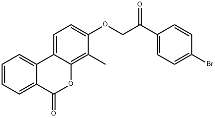 3-[2-(4-bromophenyl)-2-oxoethoxy]-4-methylbenzo[c]chromen-6-one 结构式