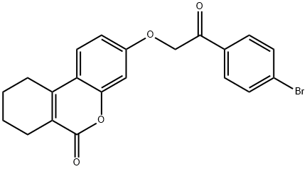 3-[2-(4-bromophenyl)-2-oxoethoxy]-7,8,9,10-tetrahydrobenzo[c]chromen-6-one 结构式