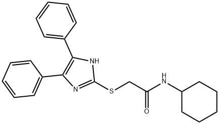 N-cyclohexyl-2-[(4,5-diphenyl-1H-imidazol-2-yl)sulfanyl]acetamide 结构式