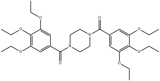 [4-(3,4,5-triethoxybenzoyl)piperazin-1-yl]-(3,4,5-triethoxyphenyl)methanone 结构式