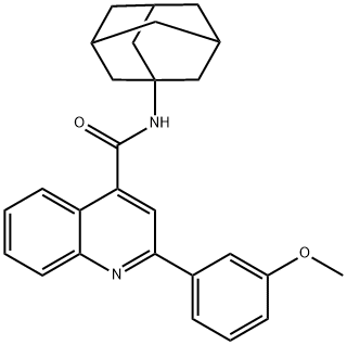 N-(1-adamantyl)-2-(3-methoxyphenyl)quinoline-4-carboxamide 结构式