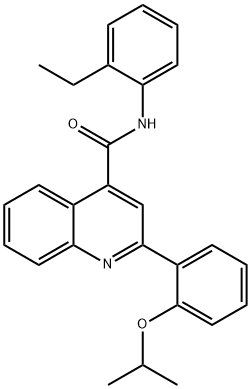 N-(2-ethylphenyl)-2-(2-propan-2-yloxyphenyl)quinoline-4-carboxamide 结构式