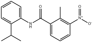 2-methyl-3-nitro-N-(2-propan-2-ylphenyl)benzamide 结构式