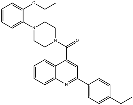 [4-(2-ethoxyphenyl)piperazin-1-yl]-[2-(4-ethylphenyl)quinolin-4-yl]methanone 结构式