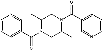 [2,5-dimethyl-4-(pyridine-3-carbonyl)piperazin-1-yl]-pyridin-3-ylmethanone 结构式