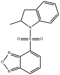 4-[(2-methyl-2,3-dihydroindol-1-yl)sulfonyl]-2,1,3-benzoxadiazole 结构式