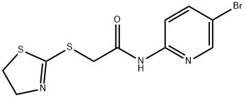 N-(5-bromopyridin-2-yl)-2-(4,5-dihydro-1,3-thiazol-2-ylsulfanyl)acetamide 结构式