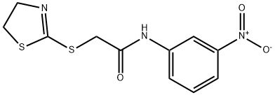 2-(4,5-dihydro-1,3-thiazol-2-ylsulfanyl)-N-(3-nitrophenyl)acetamide 结构式