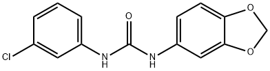 1-(1,3-benzodioxol-5-yl)-3-(3-chlorophenyl)urea 结构式