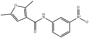 2,5-dimethyl-N-(3-nitrophenyl)furan-3-carboxamide 结构式