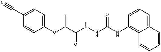 1-[2-(4-cyanophenoxy)propanoylamino]-3-naphthalen-1-ylurea 结构式