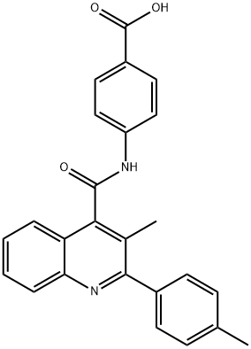 4-[[3-methyl-2-(4-methylphenyl)quinoline-4-carbonyl]amino]benzoic acid 结构式