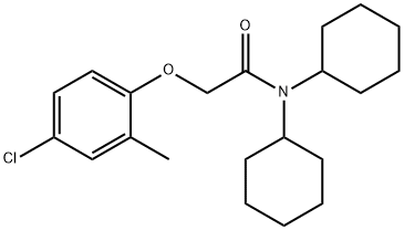 2-(4-chloro-2-methylphenoxy)-N,N-dicyclohexylacetamide 结构式