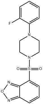 4-[4-(2-fluorophenyl)piperazin-1-yl]sulfonyl-2,1,3-benzoxadiazole 结构式