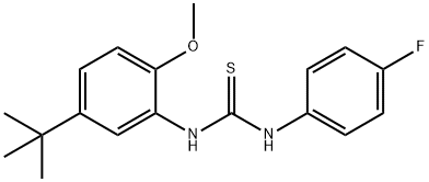 1-(5-tert-butyl-2-methoxyphenyl)-3-(4-fluorophenyl)thiourea 结构式