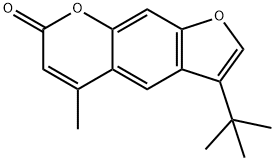 3-tert-butyl-5-methylfuro[3,2-g]chromen-7-one 结构式