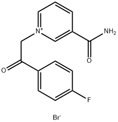 1-[2-(4-fluorophenyl)-2-oxoethyl]pyridin-1-ium-3-carboxamide bromide 结构式