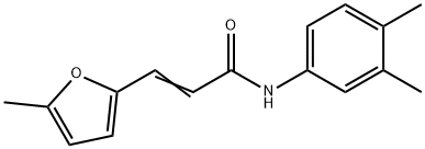 (E)-N-(3,4-dimethylphenyl)-3-(5-methylfuran-2-yl)prop-2-enamide 结构式