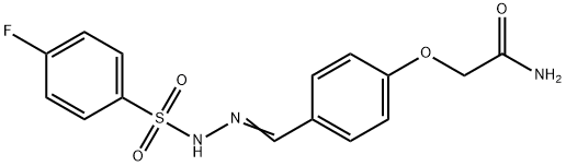 2-[4-[(Z)-[(4-fluorophenyl)sulfonylhydrazinylidene]methyl]phenoxy]acetamide 结构式