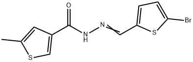 N-[(E)-(5-bromothiophen-2-yl)methylideneamino]-5-methylthiophene-3-carboxamide 结构式