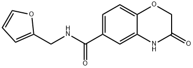 N-(furan-2-ylmethyl)-3-oxo-4H-1,4-benzoxazine-6-carboxamide 结构式