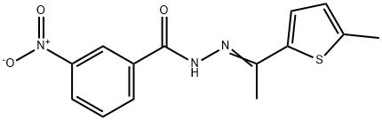 N-[(E)-1-(5-methylthiophen-2-yl)ethylideneamino]-3-nitrobenzamide 结构式