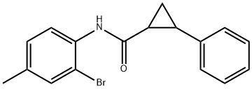 N-(2-bromo-4-methylphenyl)-2-phenylcyclopropane-1-carboxamide 结构式
