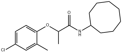 2-(4-chloro-2-methylphenoxy)-N-cyclooctylpropanamide 结构式