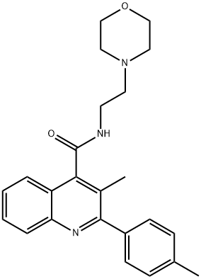 3-methyl-2-(4-methylphenyl)-N-(2-morpholin-4-ylethyl)quinoline-4-carboxamide 结构式