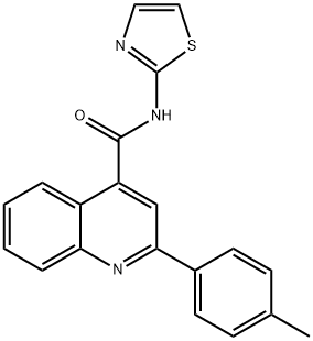 2-(4-methylphenyl)-N-(1,3-thiazol-2-yl)quinoline-4-carboxamide 结构式