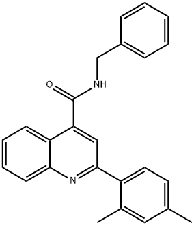 N-benzyl-2-(2,4-dimethylphenyl)quinoline-4-carboxamide 结构式