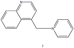 4-(pyridin-1-ium-1-ylmethyl)quinoline iodide 结构式