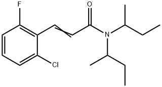 (E)-N,N-di(butan-2-yl)-3-(2-chloro-6-fluorophenyl)prop-2-enamide 结构式